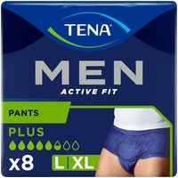 Tena Herren-Inkontinenzhosen, Active Fit Pants Plus Large, 4 Packungen à 8 Stück