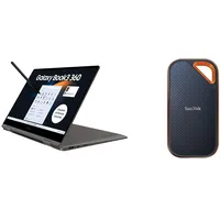 Samsung Galaxy Book3 360 Laptop & SanDisk Extreme PRO Portable SSD Externe SSD 4 TB grau