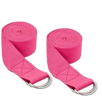 Relaxdays 2er Set, Yogagurte pink