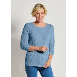 GOLDNER Rundhalspullover Blau 38