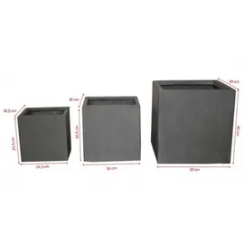 Jet-Line Themse 3er-Set 40 x 20 x 20 cm Schwarz