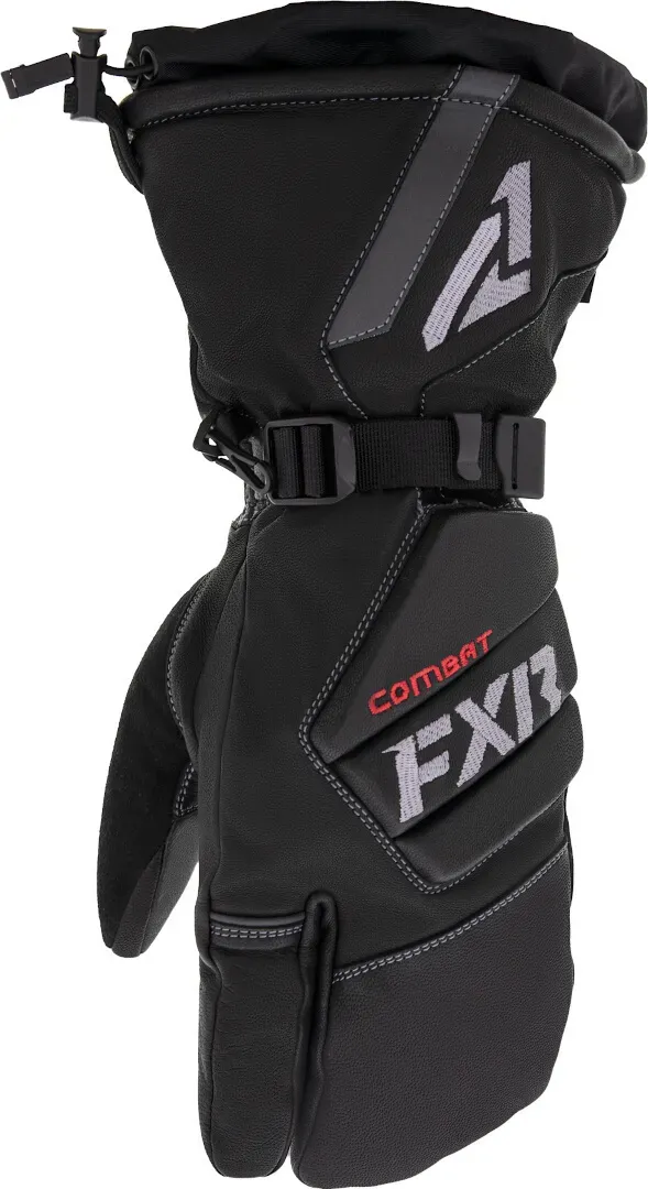 FXR Leather Index Mitt Snowmobil Handschuhe, schwarz, Größe M für Männer