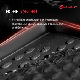 Element 3D Gummimatten Passgenaue Fußmatten OPEL Corsa F 2019- Hb 4tlg