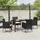 vidaXL 4-teiliges Garten-Ess-Set mit Kissen Schwarz Poly Rattan