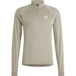 adidas GYM Funktionsshirt Herren in silver pebble, Größe XL - grau