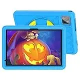 VASOUN 10 Zoll Kinder Tablet mit Gehäuse, Android 14 Tablets, 5G WiFi, 128 GB ROM, Dual Kamera, 8000mAh, Kindersicherung, Kindersoftware Vorinstalliert, Pädagogisch (Blau)