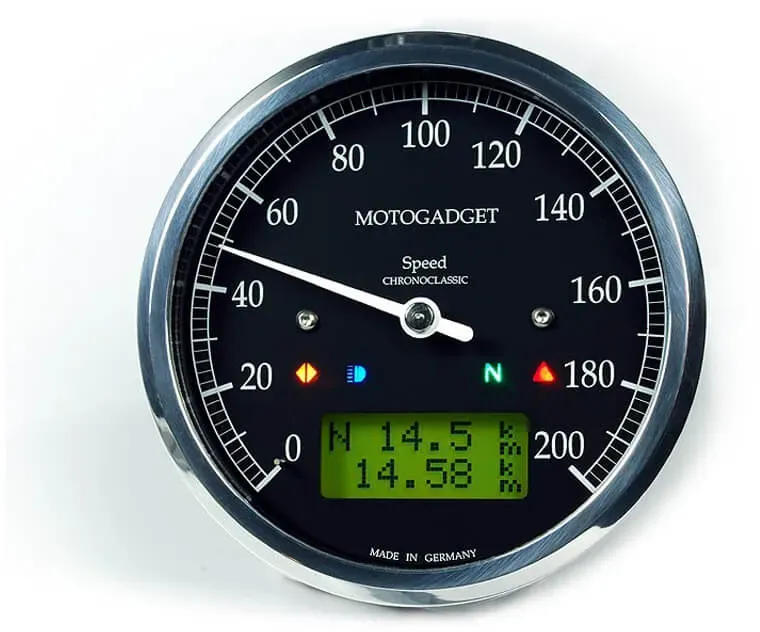 motogadget Tachometer Chronoclassic speedo, analog, silber