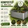 Vicco Komposter Silber, 120 x 60 cm, Gartenzubehör, Gartenpflege, Gartengeräte