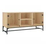 vidaXL TV-Schrank mit Glastüren Sonoma-Eiche 102x37x50 cm