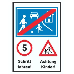 Spielstr Schrittfahren Achtung Kinder Ende A0 (841x1189mm)