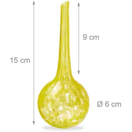 Relaxdays Bewässerungskugel 2er Set Ø 6 cm gelb