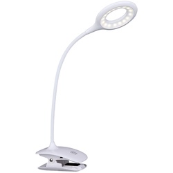 Leselampe Bett Klemme Schreibtischlampe klemmbar Leselampe Akku LED aufladbar, Touchdimmer, 1x LED 3W 120Lm neutralweiß, LxBxH 43x43x49 cm