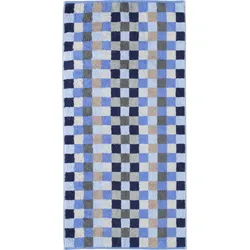 Unique Handtuch 70 x 140 cm Schachbrett saphirblau