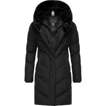 Ragwear Damen, Wintermantel Warmer wasserdichter Mantel mit flauschigem Kunstfell-Kragen