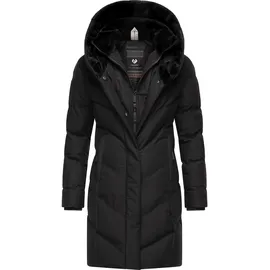 Ragwear Damen, Wintermantel Warmer wasserdichter Mantel mit flauschigem Kunstfell-Kragen