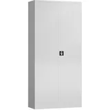 Classix Stahlschrank X-530367 signalweiß 92,0 x 60,0 x 194,5 cm, aufgebaut
