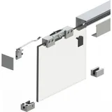 Woelm Schiebetürbeschlag,mit Laufschiene, 3000mm, ESG/VSG,silberfarbig