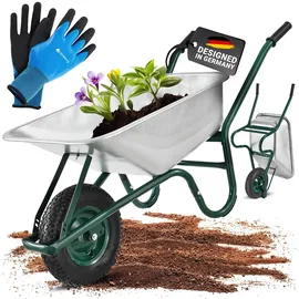 Juskys Schubkarre Garden 100 L - Silber