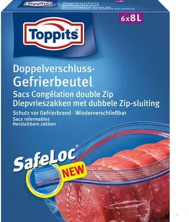 Preisvergleich Produktbild Cofresco Toppits Doppelverschluss Gefrierbeutel