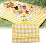 Rubu22a Picknickdecke Oxford-Stoff 200x200cm, Stranddecke Wasserdicht Sandfrei Outdoor Decke Waschbar XXL Picknickdecken, Faltbar Strandmatte mit Schultergurt, ideal für Strand Park (grün)