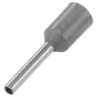 TRU Components 1091280 Aderendhülse 0.75 mm2 Teilisoliert Grau 100St.