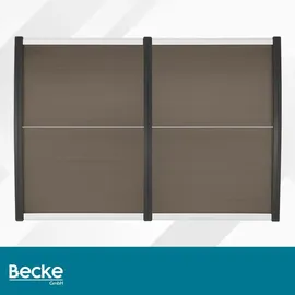 OEM Vordach über der Eingangstür 200 x 100 cm braun