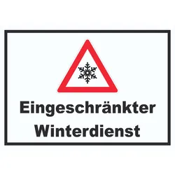 Eingeschränkter Winterdienst Schild A0 (841x1189mm)