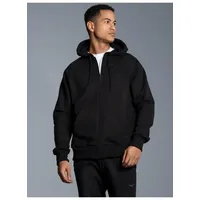 TRIGEMA Sweatjacke TRIGEMA "TRIGEMA Sweatjacke mit Kapuze", Herren, Gr. M, schwarz, 70% Baumwolle, 30% Polyester, Basic, lang, Rundhals, Sweatjacken Sweatjacke