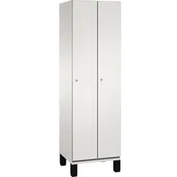 C+P Umkleidespind 4510020S10016 Füße 2Abteile B600mm lgr/lgr