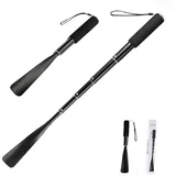 Gobiteli Schuhlöffel mit langem Griff, 36,8 - 94 cm, einziehbarer Schuhlöffel, Aluminium-Schuhlöffel für Männer, Frauen, Kinder, Senioren, Schwarz , 14.5"-37" - 14.5"-37"