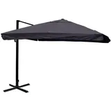 Mendler Gastronomie-Ampelschirm HWC-A96 Flap 300 x 300 cm anthrazit ohne Ständer drehbar