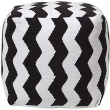 Homescapes Sitzwürfel Textil 40 x 40 x 40 cm Schwarz