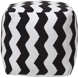 Homescapes Sitzwürfel Textil 40 x 40 x 40 cm Schwarz
