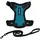 Best Pet Supplies Voyager Step-in Lock Katzengeschirr und reflektierende Katzenleine mit Neoprengriff by Best Pet Supplies Unterstützt kleine, mittelgroße und große Katzenrassen, Türkis Scharzwer Rand, size XS 1,5 m