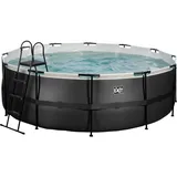 EXIT TOYS Black Leather Pool 427 x 122 cm inkl. Sandfilterpumpe