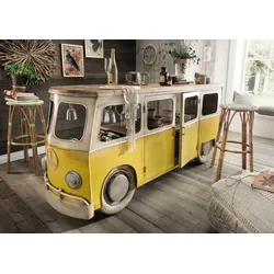 Wohnglücklich by Infantil Fahrzeug-Bar Bus gelb/weiß 220x96x58 cm