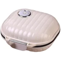 Pillendose, Pillenbox mit 7 Fächern, Pillendose für Reisen, kleine Pillenbox, leicht zu tragen, tragbare Pillendose, tragbare Pillenbox, auslaufsichere Batteriebox