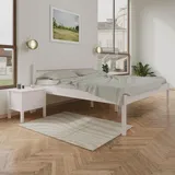 Set aus Massivholz Bett und Lattenrost – FSC-zertifiziertes Birkenholz, Stabil, Langlebig und Einfach zu Montieren, Skandinavisches Design für Moderne Schlafzimmer (Halbrose, Hoch 180x200 cm)