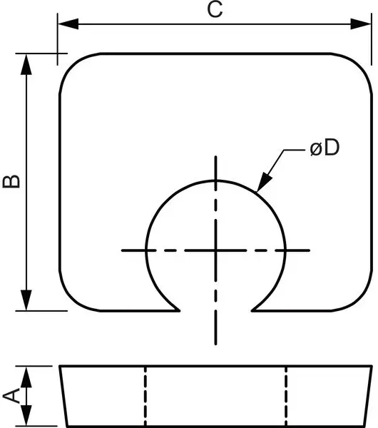 BEAM CLAMP Distanzstück BF1G20 M20 H=10mm Stahl feuerverzinkt