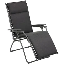 Outdoor Relaxliege BAYANNE Onyx / Gestell Titane