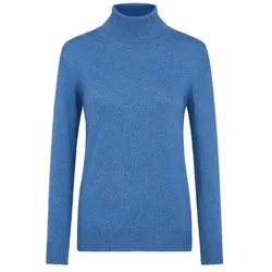Cashmere & Silk Co. Damen Rollkragen Pullover blau