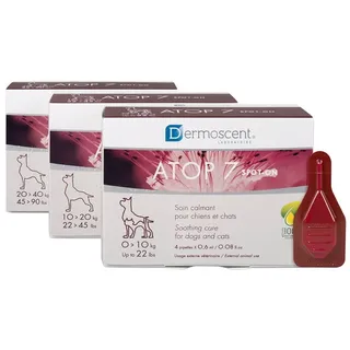 Dermoscent Atop7 Spot On 10-20kg 4x1.2ml Pipette - Red - One Size