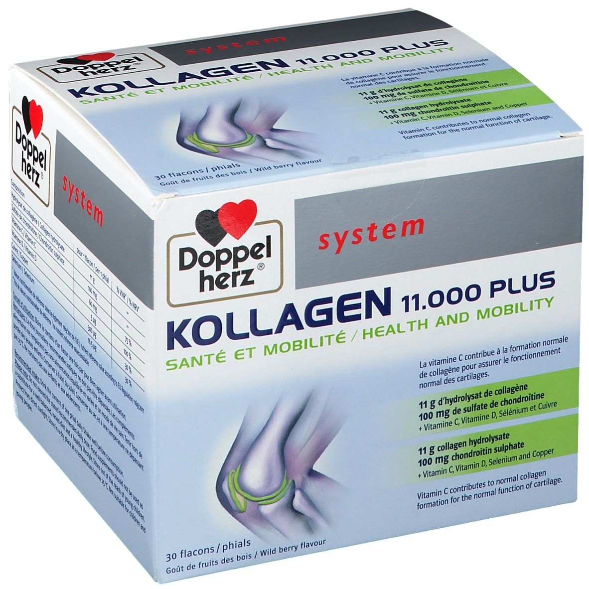 Doppelherz® system Kollagen 11.000 Plus Santé + Mobilité 30 pc(s) Ampoule(s)