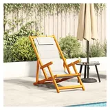 vidaXL Strandstuhl mit Armlehnen 61,5 x 96 x 0 cm grau 1 St.