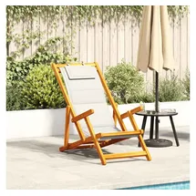 vidaXL Strandstuhl mit Armlehnen 61,5 x 96 x 0 cm grau 1 St.
