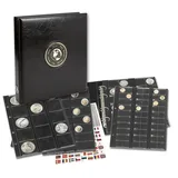 Safe Premium Münzalbum "Universal" mit 4 Blättern, schwarz Nr. 7346 Neu