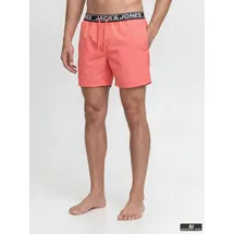 JACK & JONES Badeshorts JPSTMAUI SURF DOUBLE WB SWIM SHORTS Rot M