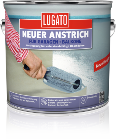 Lugato Neuer Anstrich für Garagen +Balkone 2,5L Zementgrau Nr. 5450 Acryl-Beschichtung