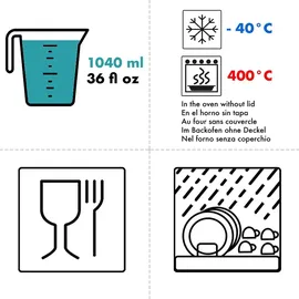 GRIZZLY Frischhaltedose braun rechteckig 1,04 l 3-teiliges Set