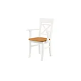 maison bleue Holzstuhl  Florian , weiß , Maße (cm): B: 61 H: 94 T: 43.0